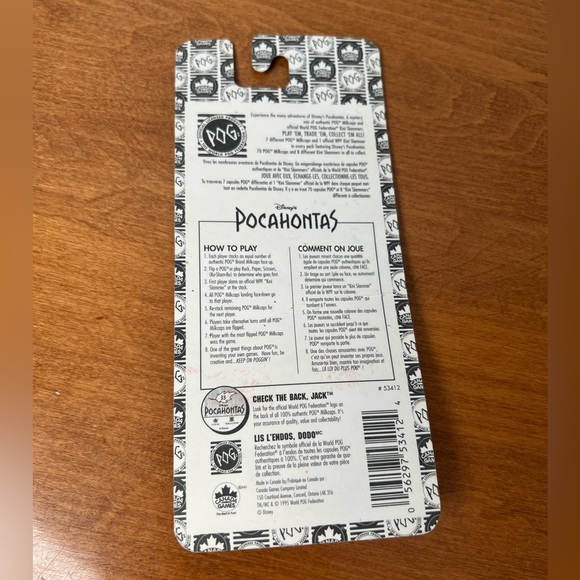 Vintage Disney Pocahontas Authentic POG Milkcaps & Slammer NEW SEALED Collectors - Picture 2 of 3